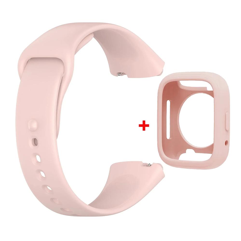 Silicone Strap For Redmi Watch 3 Active/Lite Bracelet Watchband + Protective Case Shell
