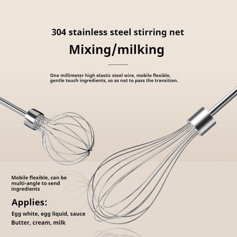 Automatic Wireless Rechargeable Whisk Household Multifunctional Mixer Baking and Flour Whipping Handheld Mixing Stick