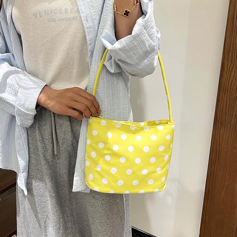 2026 Women's Polka Dot Bucket Shoulder Bag - Casual, Simple & Stylish Handbag for Work or Outings