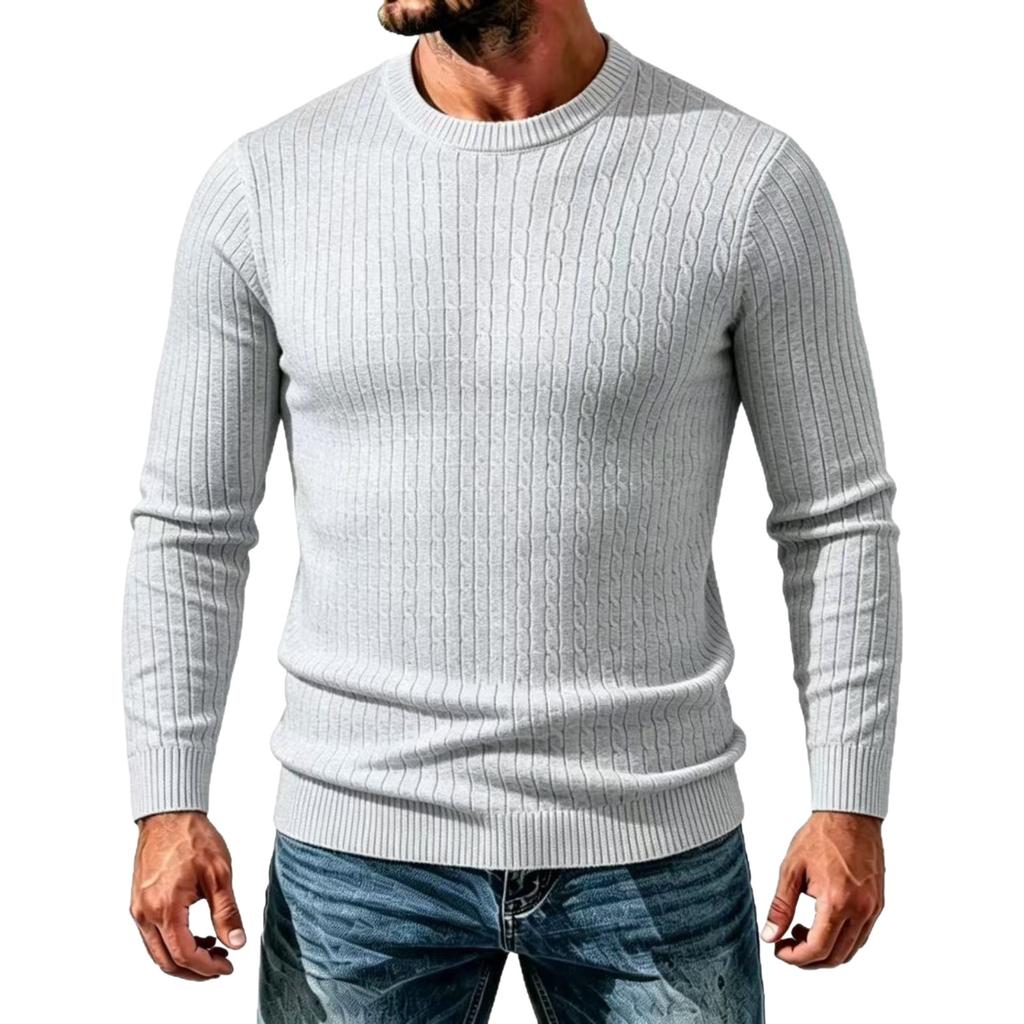 Men's Slim Fit Neck Knit Sweater Long Sleeve Casual Pullover Top