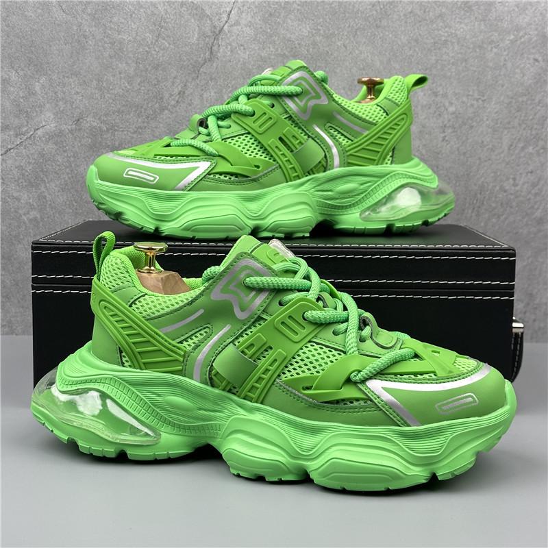 

Fashion Men Sneakers Mesh Casual Shoes Lac-up Mens Lightweight Vulcanize Shoes Walking Sneaker Zapatillas Hombre Men Shoes 38 зелений