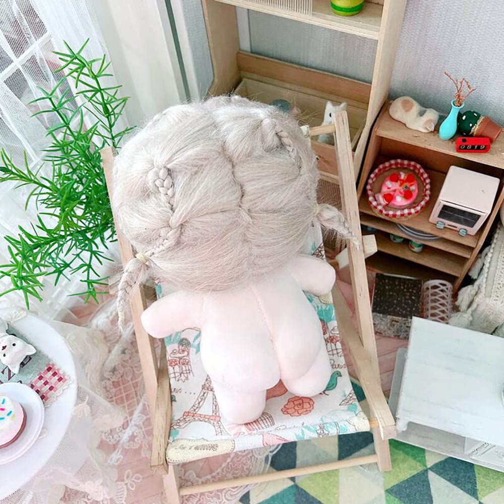 niannyyhouse 20cm Plush Brown Doll with No Skeleton, No Attributes, Obese Body, Dressable Doll (b-1)