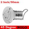 45 Degree Stainless Steel 316 Deck Filler Cap GAS DIESEL FUEL WASTE WATER 38mm 50mm Marine Boat Yacht Hardware Deck Filler