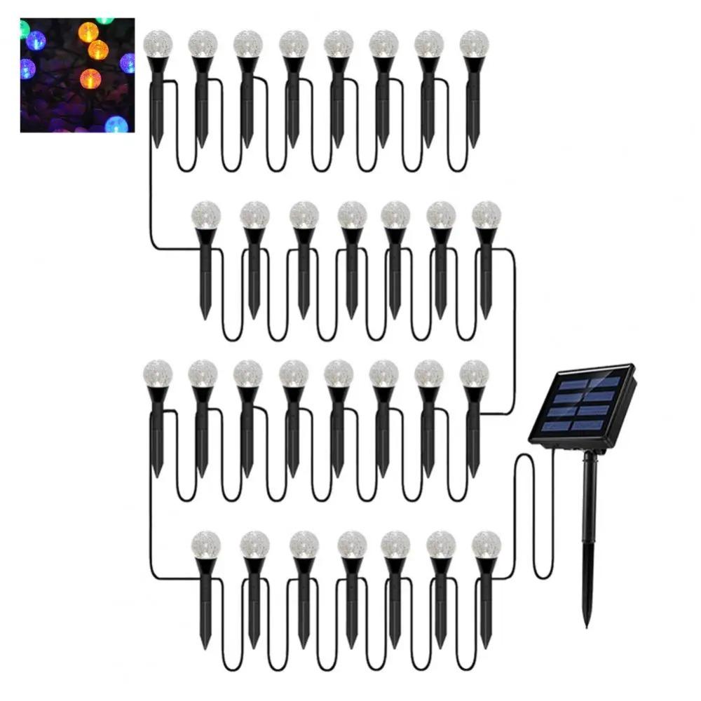 30/20/15 LED Solar Ground Plug Light, Crystal Ball Light, Atmosphere Light, Waterproof Path Light, Outdoor Courtyard Decoration