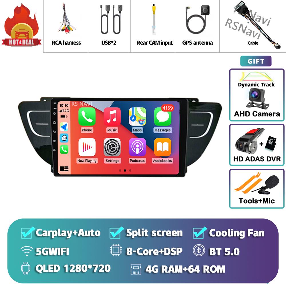 Android 14 Carplay Auto For Geely Atlas 2016 - 2020 Car Radio Player Multimedia 4G+WIFI Stereo Navigation Head Unit AI Voice GPS