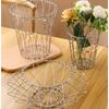 Modern Foldable Fruit Basket Scalable Wire Fruit Basket Flower Vase  Desktop Storage