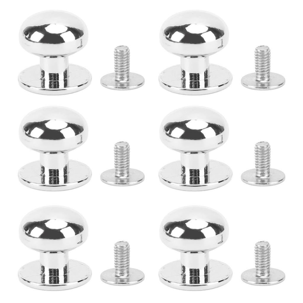 20 Sets Ball Head Stud Rivets 12mm High Hardness Screw Back Design Round Head Rivets for Handcraft