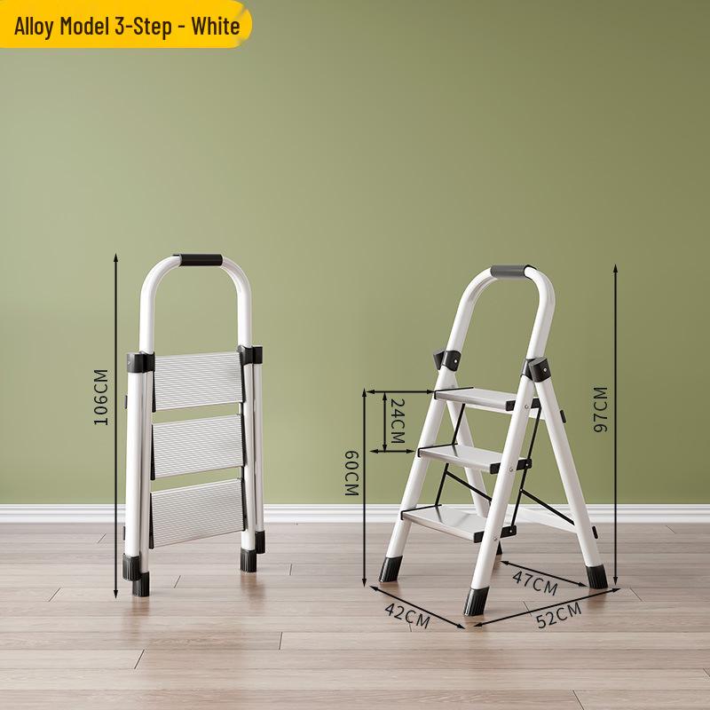 Multifunctional Carbon Steel Folding A-Frame Ladder for Indoor Use