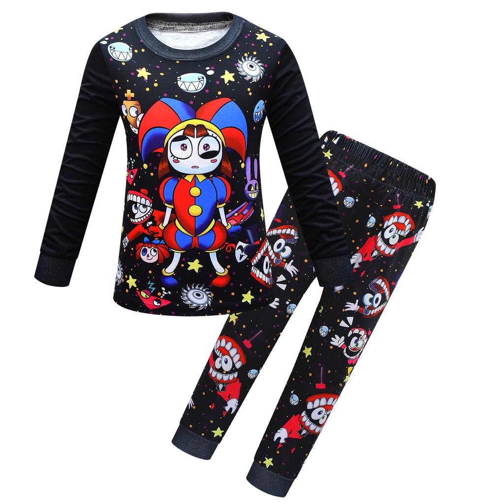 Girls' Long-sleeved Trousers Suit Casual Loose Comfortable Clothing Sets Girls