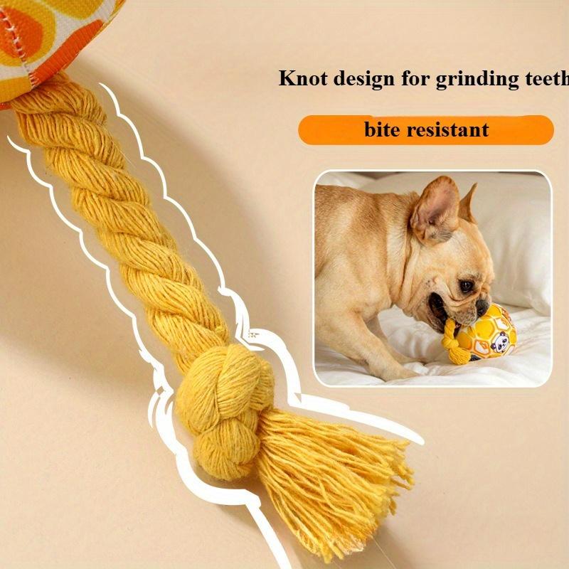 1pc Dog Toy Ball, Plush Sound Toy, Bite Resistant Pet Toy Dog Accessories Pet Products