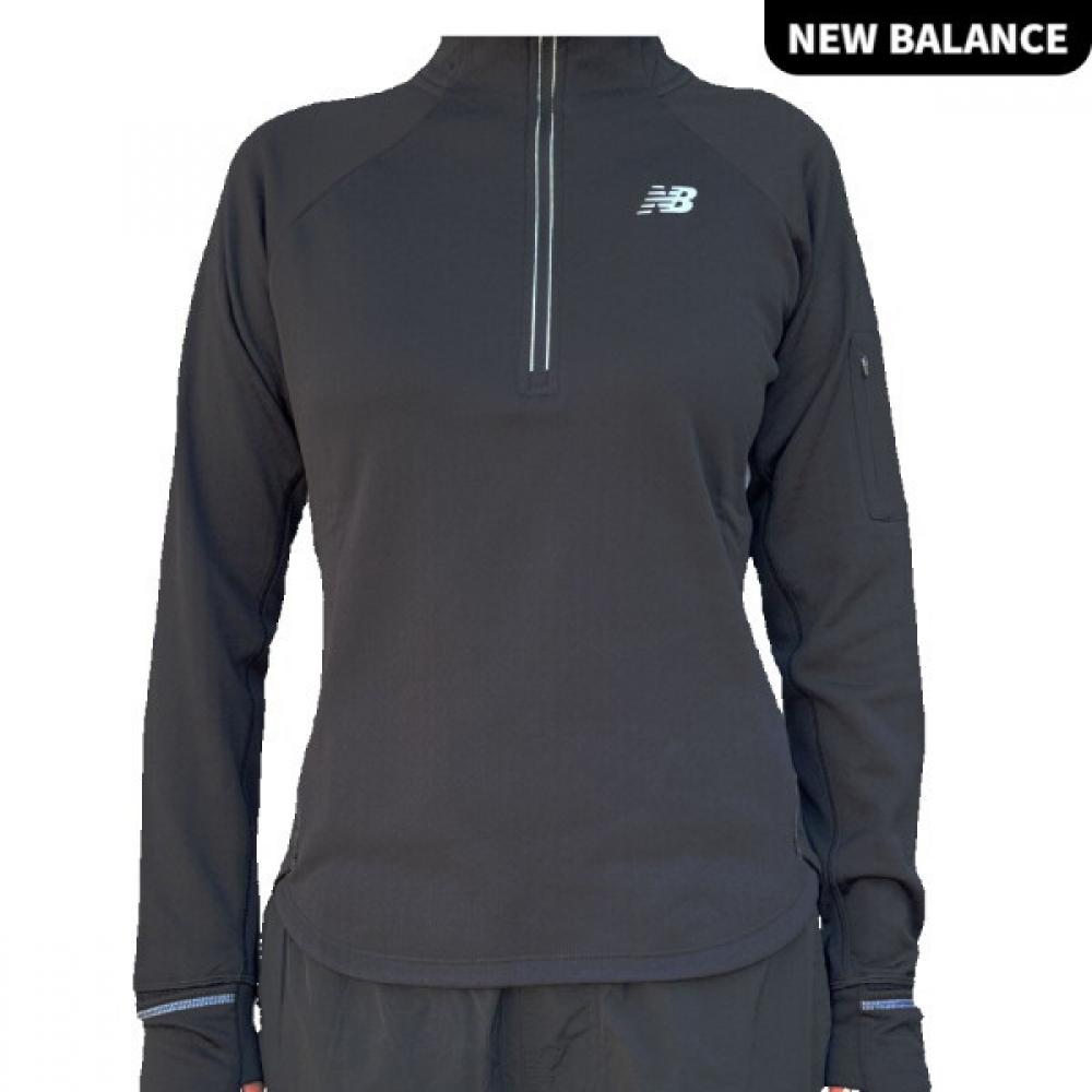 

New Balance Women S Heat Grid Half Zip Up Long Sleeve Tee nbndd4S042 19 blacks/95