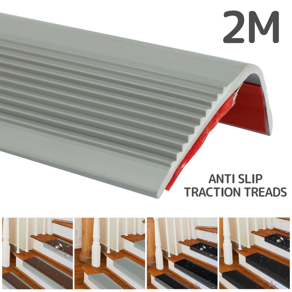 1 Rolle Treppenkantenschutz Weich-PVC Rutschfest Treppenkante L-Form Selbstklebend Stufenkantenschutzleisten 2m Stufenschutz