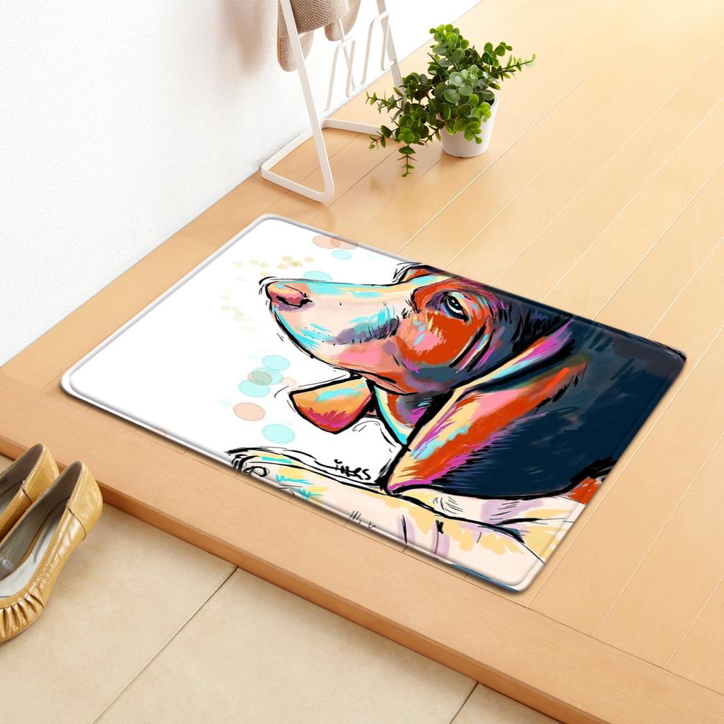 Dog Pattern Non-Slip Carpet Office Chair Floor Mat Door Mat Foot Mat