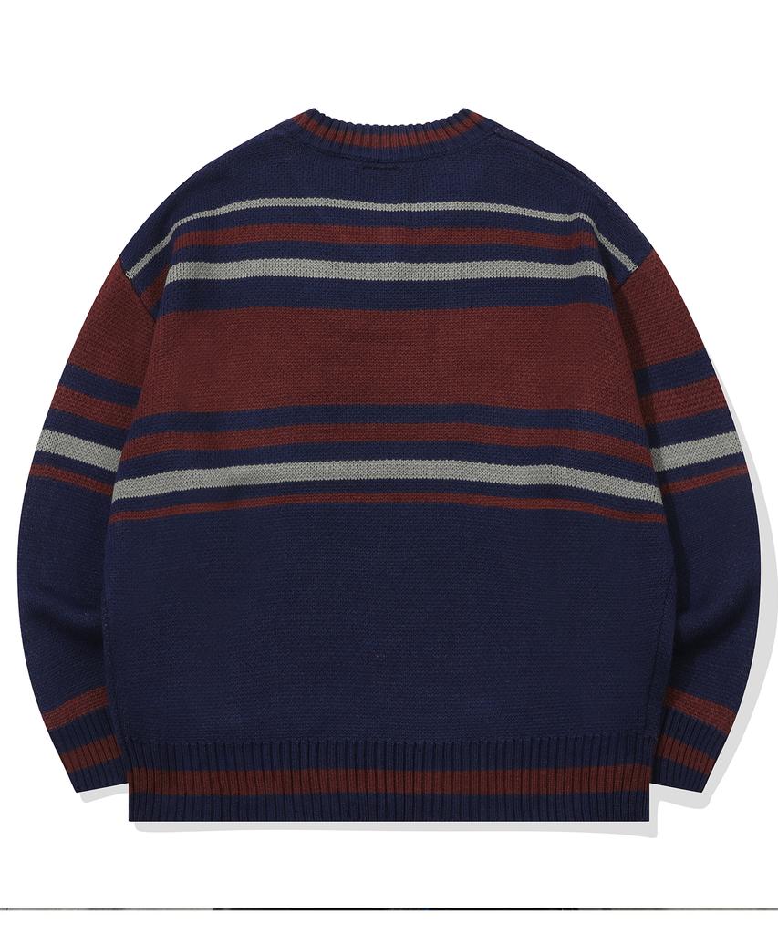 CPGN STUDIO Cheese Club V-Neck Knit Navy