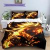 Naruto Uzumaki Patterned Pillowcase & Duvet Cover Set Bedroom Unique Stylish Bedding Featured Anime Theme Cool Present.-TING