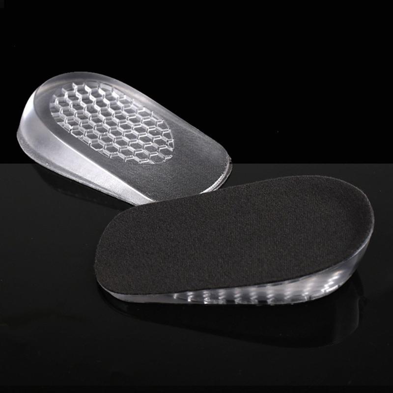 Gel Heel Spurs Insoles for Flat Feet and High Arch Relief Invisible Height Increase Pads Heel Cushions Inserts for Shoes