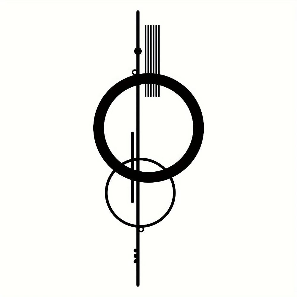 Metal Wall Décor - Minimalist Abstract Hollow Vertical Art, Geometric Wall Sculptures for Elegant Hanging Wall Decorations