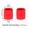 Bicycle Bar Tape Fixing Rings, Elastic Silicone Handlebar Tape End Caps, Anti-Slip Matte End, 2pcs