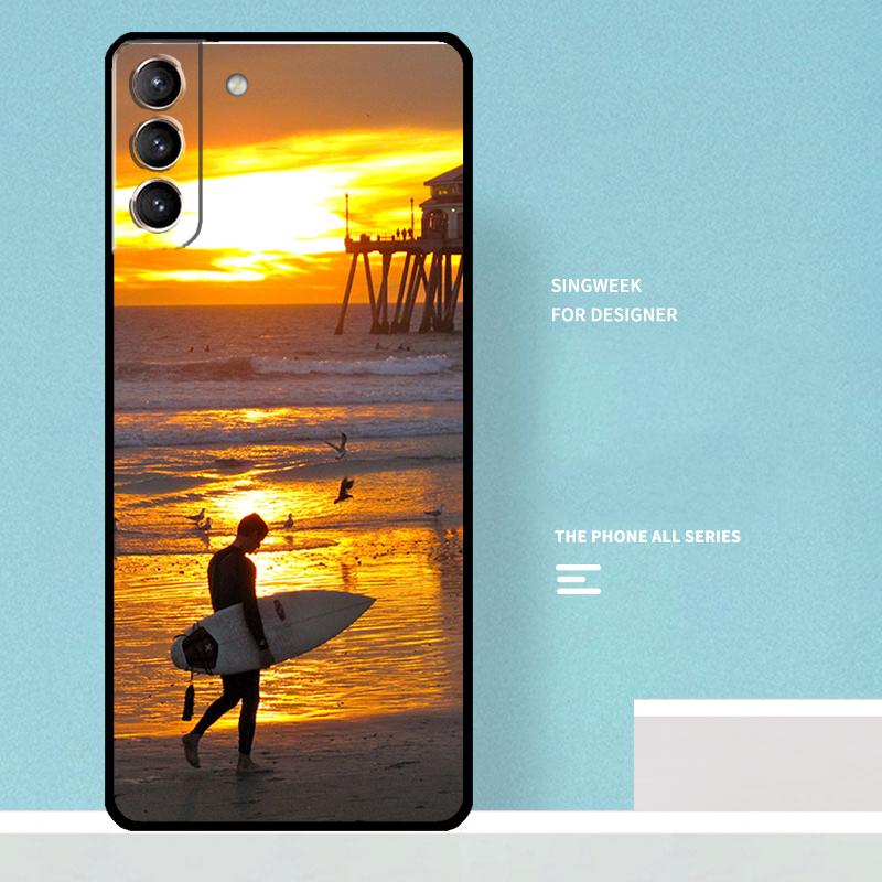 

California Surfing Waves Case For Samsung Galaxy S25 Ultra S21 S22 S23 S24 Ultra S9 S10 S20 Plus S25 FE Phone Cover Galaxy S24 FE