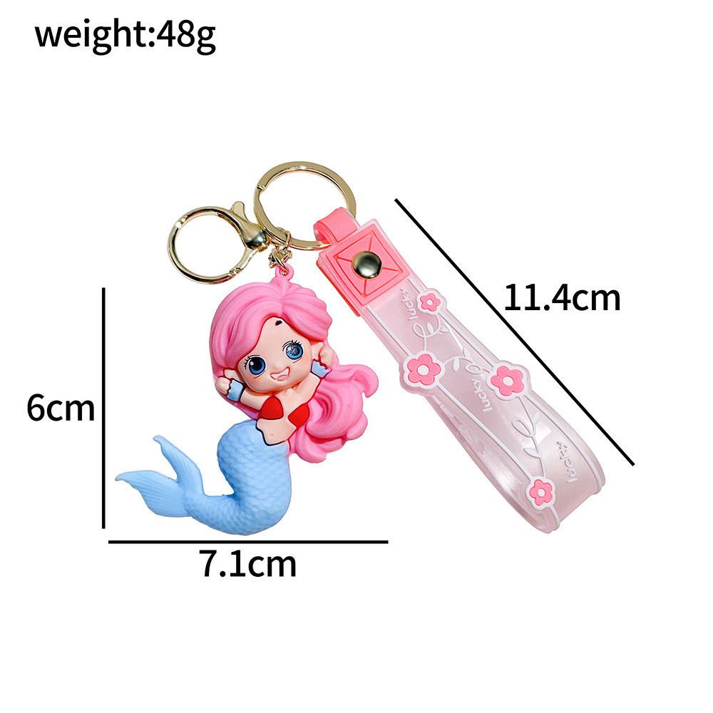 Enchanting Mermaid Princess Keychain 2024 Silicone Keyring Pvc Gift For Women