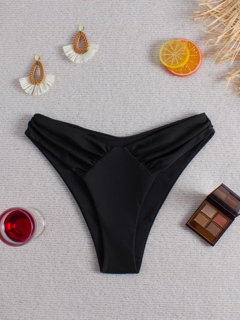 2026 European & American Black Triangle Underwear High & Low Waist New Style Hot Spring Seaside Swim Trunks Swimsuit