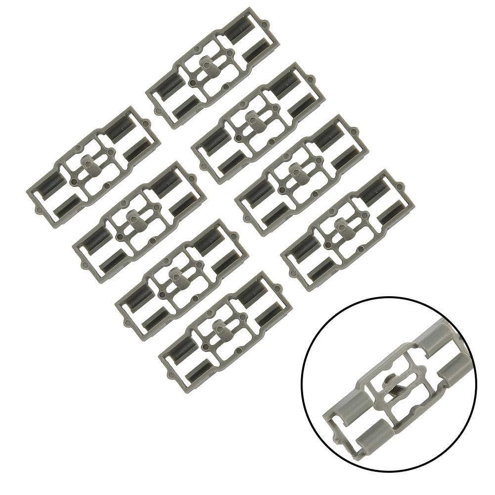 51717006757 Door Seal Clip 6mm 8pcs Front+Rear Gray
