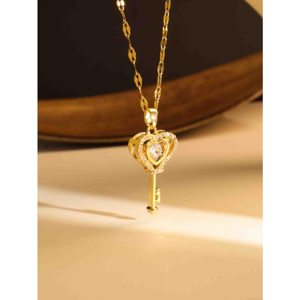 Necklace Does Not Fade Women's Summer Smart Love Versatile Necklace Women's High-end Titanium Steel Accessories