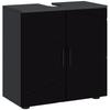 Wooden Bathroom Under Sink Cabinet With 2 Door Cupboard 60x30x60cm Black