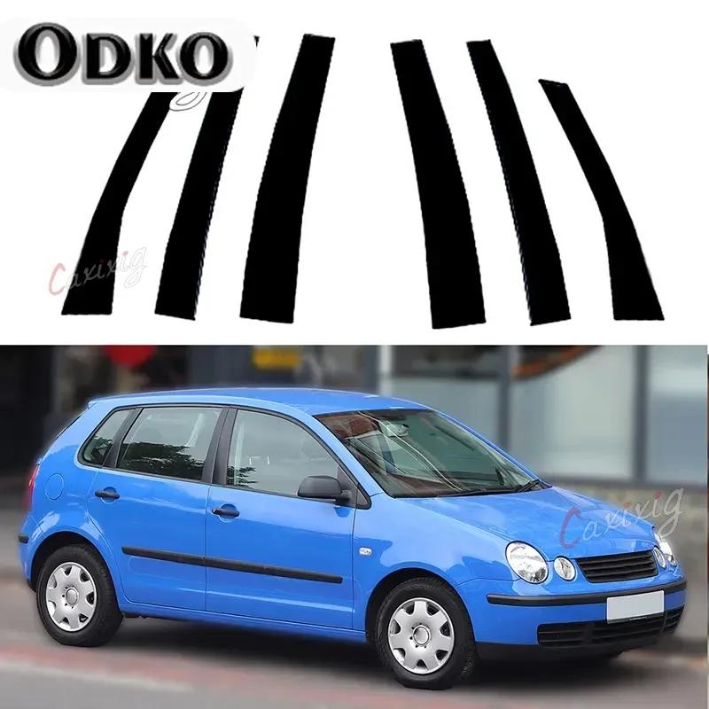 Car Window Pillar Posts Trim B C Column Cover Sticker Decal For Volkswagen Polo Mk4 (9N)5-Door Hatchback 2002-2008 2009 2010