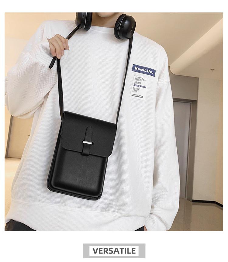 Versatile Vertical Crossbody Bag: Compact Single Compartment