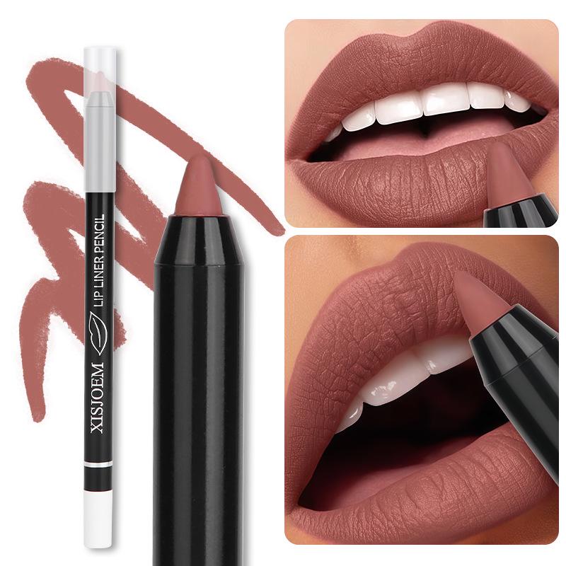 Wasserfester, samtig-matter Lippenstift & Lipliner: Langanhaltendes, farbschonendes, exklusiv grenzüberschreitendes Make-up-Tool