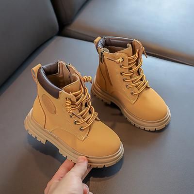 Autumn and Winter New Girls' Martin Boots 2025 Anti-slip Fashion Trend Boys' Rhubarb Boots Medium and Large Children's Boots Children's Boots