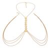 Body Necklace Women Fashion Geometric Body Cuban Chain Ladies Sexy Cross Chest Chain Jewelry Gift