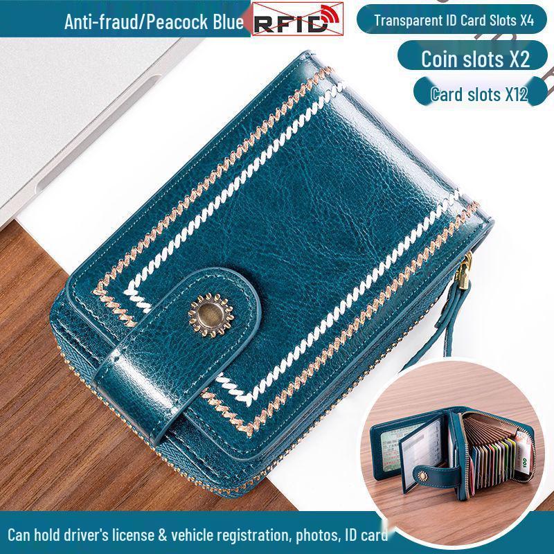 

Women s Genuine Leather Card Holder - Multi-Card Slot, Large Capacity, Exquisite 2025 Design for Driver s License and Documents