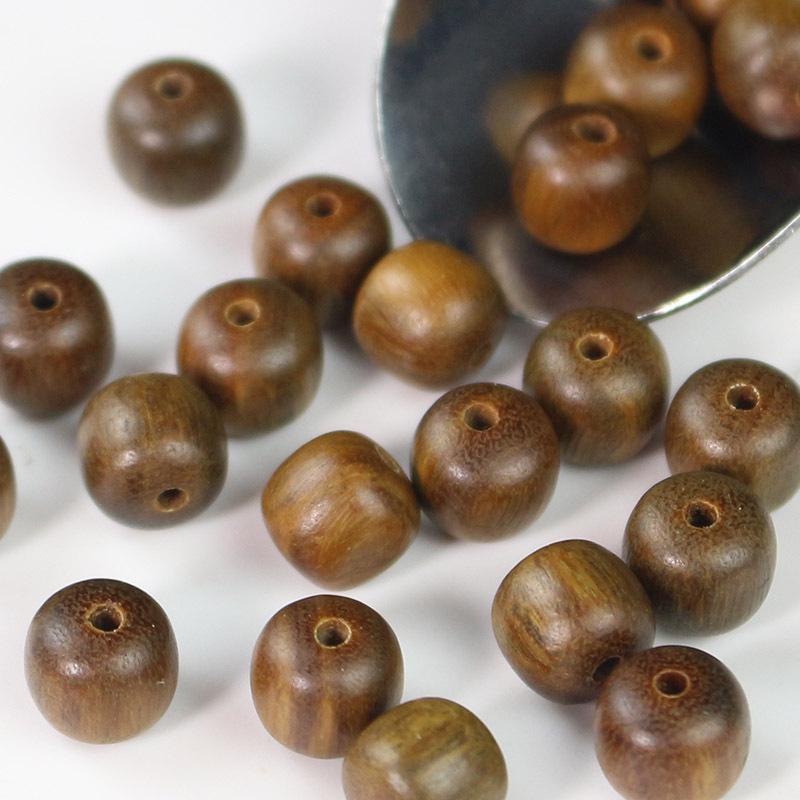 Personalized Green Sandalwood Barrel Beads 7x8MM - Natural Fragrance DIY Bracelet Accessories