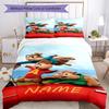 3pcs Custom Name Alvin and the Chipmunks Bedding Set Duvet Cover Closure Includes 1 Duvet Cover & 2 Pillowcases, Soft and Comfortable for All Seasons.