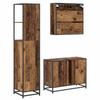 Bathroom Furniture Set with Drawers 3 Pcs Reclaimed Wood Effect Particleboard