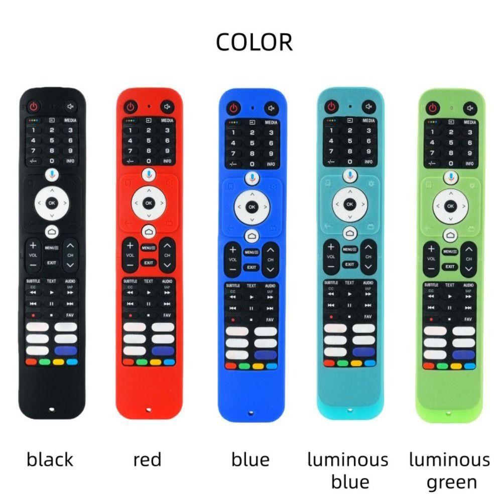 Silicone Protective Case Shockproof with Lanyard Remote Controller Cover Protector for Haier Smart TV Remote Control HTR-U32