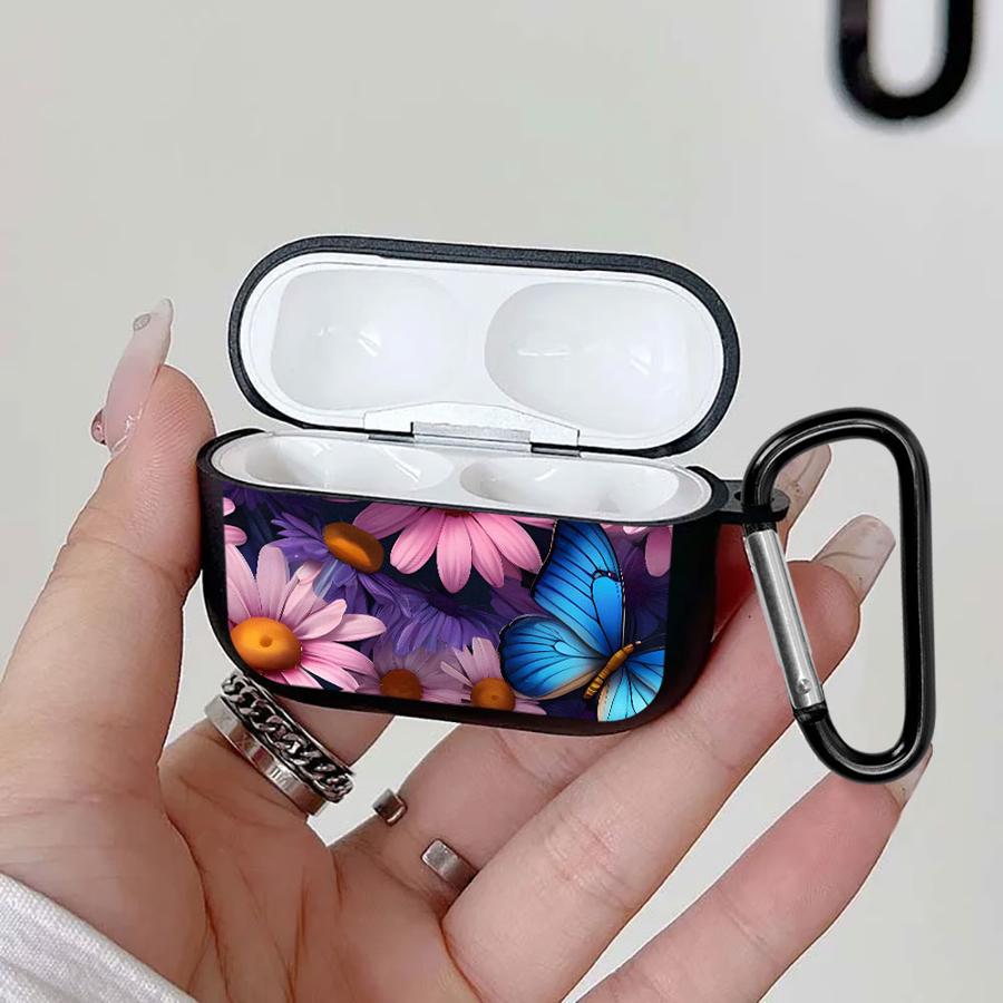 Case For Airpods Pro3 2 Pro2 Pro 1 3 4 Earphone Cases Cover Daisy Flowers Butterfly