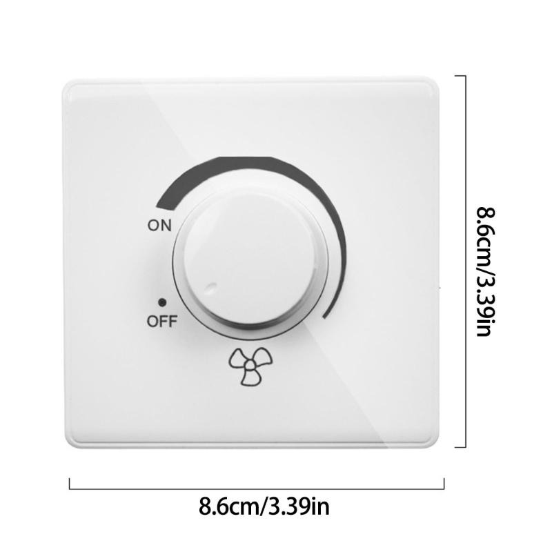 Type 86 Surfaces Mount Fan Controller Ceiling Fan Speed Control Stepless Adjustment Easy Installation for Hotel Home