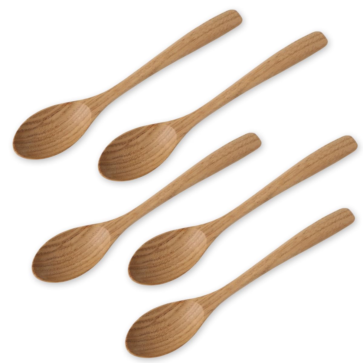 

Wooden Chestnut Wood Curry Set of Current Model J-kitchens Spoons, Slim, 5, 20x3.5cm,