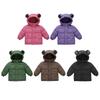 2-10 Jahre Kinder Winter Warmer Kapuzenmantel Einfarbig Daunengefüttert Oberbekleidung