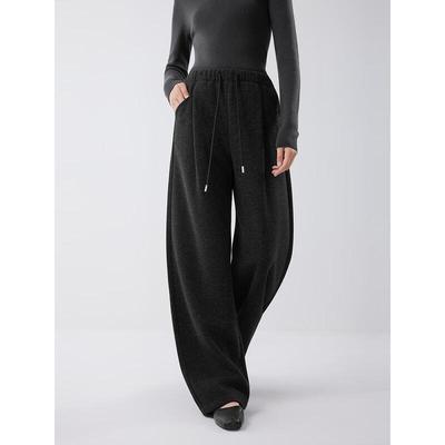 Women's Brushed Knit Wide-Leg Casual Pants