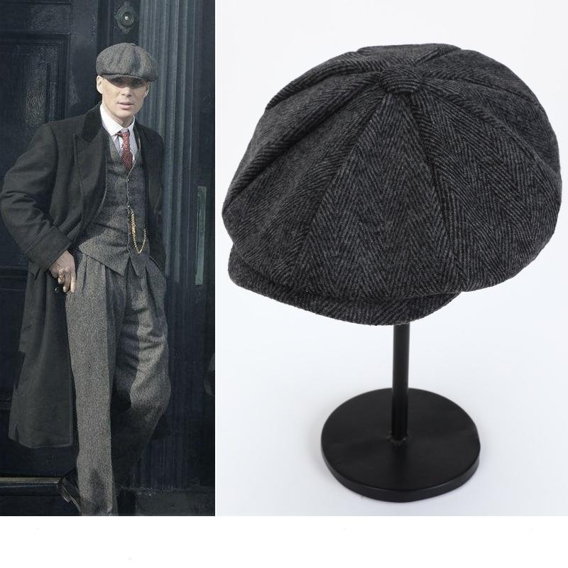 Bloodshed Gangster Shelby Painter Hat Male Beret Ins Octagonal Hat Newspaper Boy Autumn/Winter Woolen Razor Party