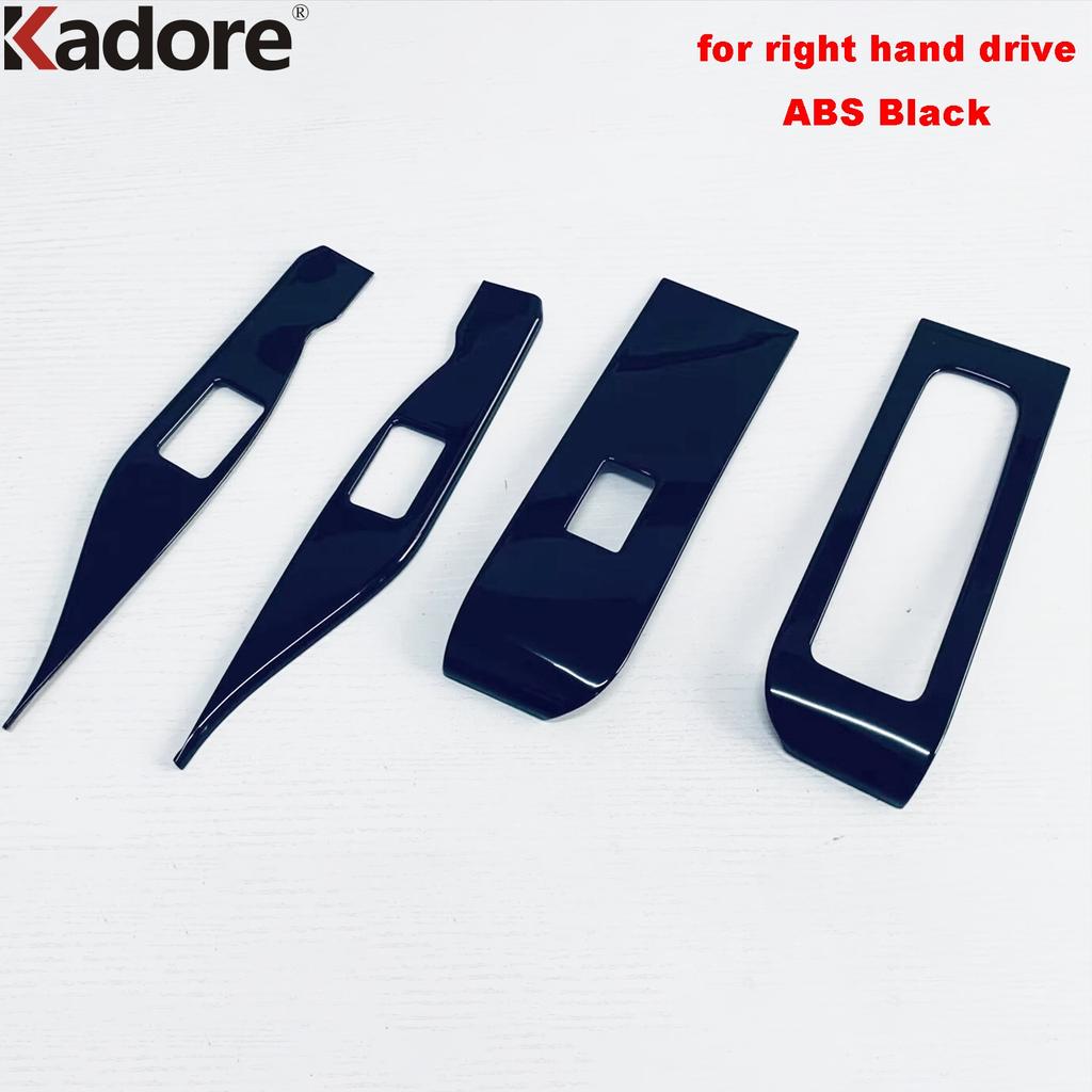 For Toyota Alphard Vellfire 2024 2025 2026 Black Car Inner Door Window Lift Switch Button Panel Cover Trim Interior Accessories