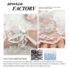 1 Pair Women Lace Gloves Elegant Halloween Gothic Lolita Tulle Mesh Sleeves for Parties Festive Decoration