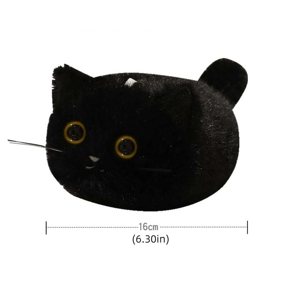 Stuffed Animals Black Cat Plush Keychain Cartoon Grey Cat Plush Dolls Baby Gifts
