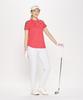 Le Coq Sportif Golf LG5SLP50L GY00 Cropped Gingham Check Golf Stylish Women's (Gray) Pants, Stretch, Breathable,