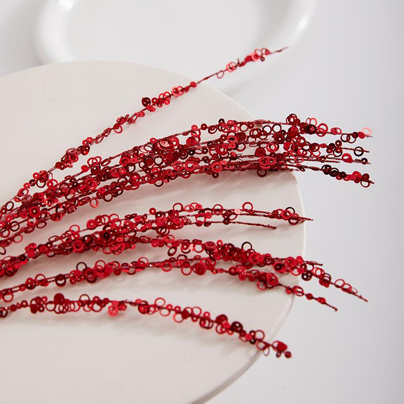 Golden Christmas Decorations Desktop Ornaments Red Christmas Tree Decorations Handmade Accessories Sparkling Pink Cuttings