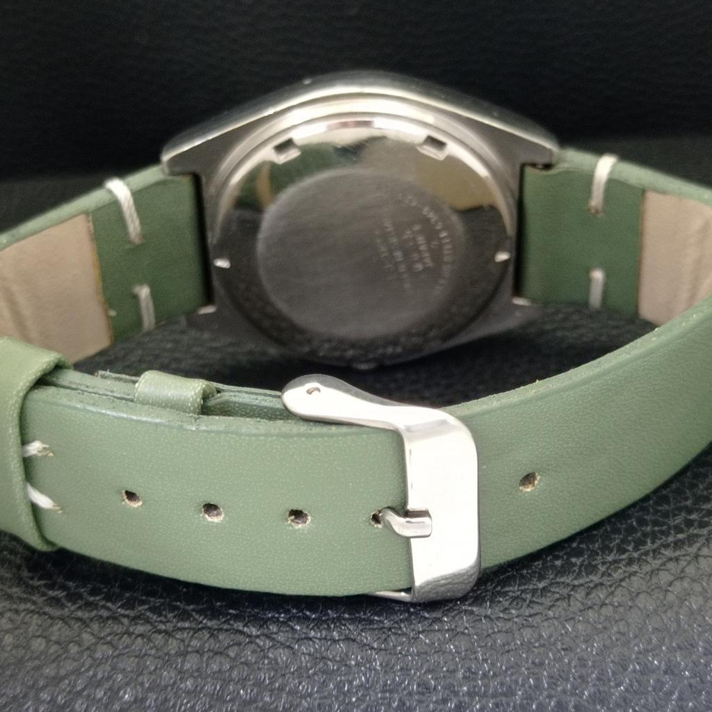 Seiko AUTOMATIC VINTAGE JAPAN 6309A MENS GREEN COLOR DIAL WATCH A701276-5 R206a-a701276